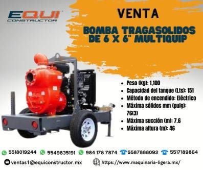 BOMBA TRAGASOLIDOS DE 6X6¨ MULTIQUIP
