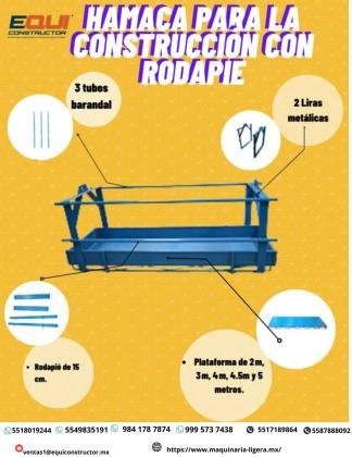 HAMACA PARA CONSTRUCCION SIN RODAPIE