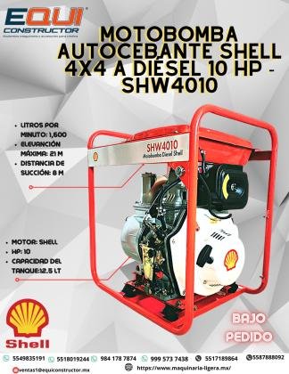 MOTOBOMBA AUTOCEBANTE SHELL 4X4 A DIESEL 10HP-SHW4010/TAMAULIPAS