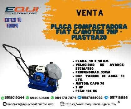 PLACA COMPACTADORA FIAT C/MOTOR 7HP-PIASTRA20