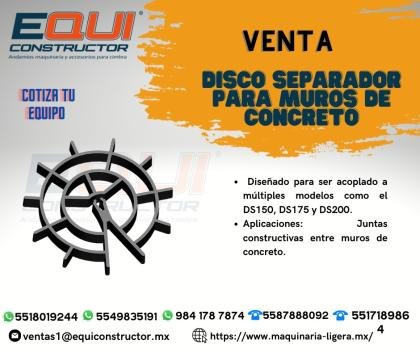 Venta de Disco Separador para Muros de Concreto.
