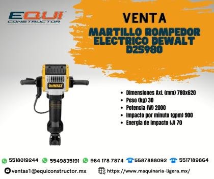 Venta de Martillo Rompedor Eléctrico DEWALT D25980.
