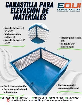 CANASTILLA PARA ELEVACION DE MATERIALES