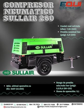 COMPRESOR NEUMATICO SULLAIR 260/ COAHUILA.