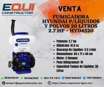 FUMIGADORA HYUNDAI P/LÍQUIDOS Y POLVOS 20 LITROS 2.7 HP - HYD452