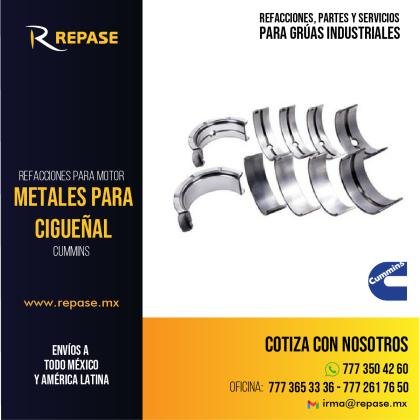 Metales para cigueñal de grúas industriales