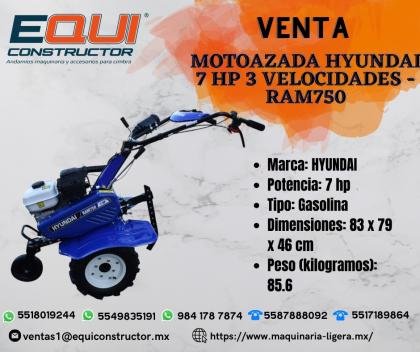 MOTOAZADA HYUNDAI 7HP 3 VELOCIDADES/RAM750 /COLIMA