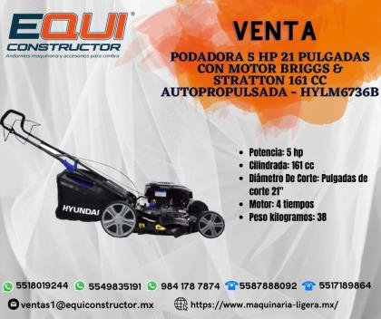 PODADORA 5HP 21 PULGADAS CON MOTOR BRIGGS Y STRATTON 161 CC