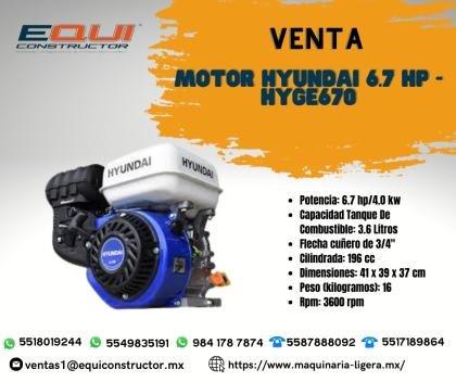 Venta de Motor Hyundai 6.7 HP - HYGE670.
