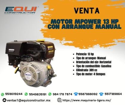 Venta de Motor MPOWER 13 HP con Arranque Manual.