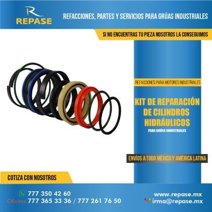 Kit de reparación de cilindros hidráulicos para grúas