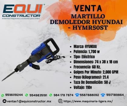 Venta de Martillo Demoledor Hyundai - HYMR50ST.