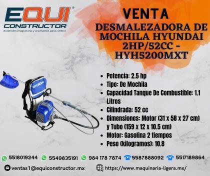 Venta Desmalezadora de Mochila Hyundai