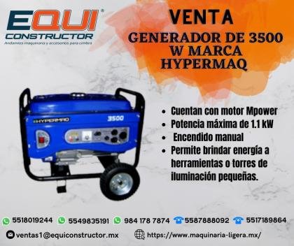 Venta Generador de 3500 W Marca Hypermaq en Guerrero