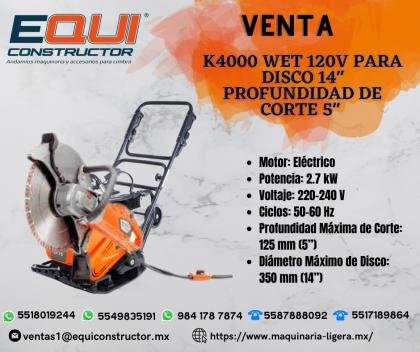 K4000 WET 120V PARA disco 14¨ EQUI
