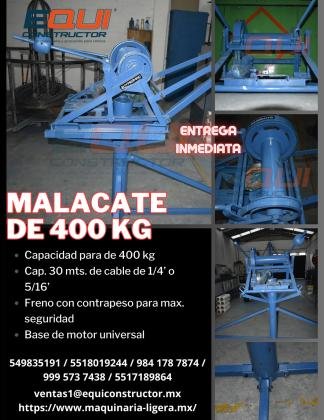MALACATE DE 400KG