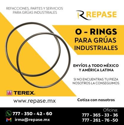 O-Rings Terex para grúas industriales