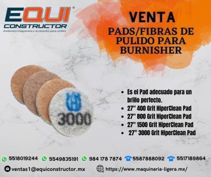 Venta de Pads/Fibras de Pulido para Burnisher.