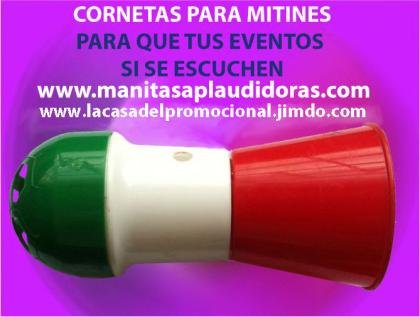 CORNETAS PUBLICITARIAS DE PASTICO CON TU LOGO