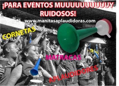 CORNETAS PUBLICITARIAS DE PASTICO CON TU LOGO