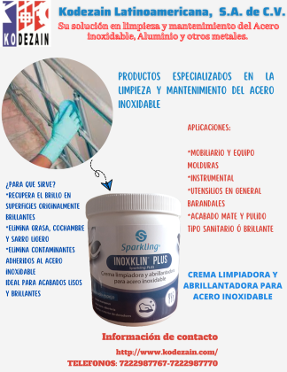 MANTENIMIENTO DEL ACERO INOXIDABLE/ KODEZAIN PLUS