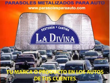 PARASOLES PUBLICITARIOS METALIZADOS PARA AUTO