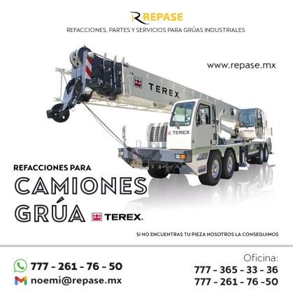 Refacciones, partes y repuestos para camiones grúa Terex