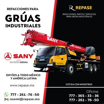 REFACCIONES Y PARTES PARA GRUAS SANY