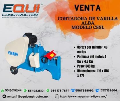 Venta de Cortadora de Varilla ALBA Modelo C55L.