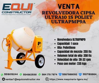 Venta de revolvedora CIPSA ULTRA10 1S POLIET ULTRAPMP9A