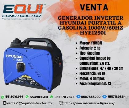 Generador Inverter Hyundai Portátil a Gasolina en Sinaloa