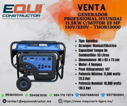 Venta Generador Profesional Hyundai 11.5 Kw en Sinaloa