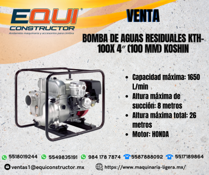 BOMBA DE AGUAS RESIDUALES KTH 100X 4