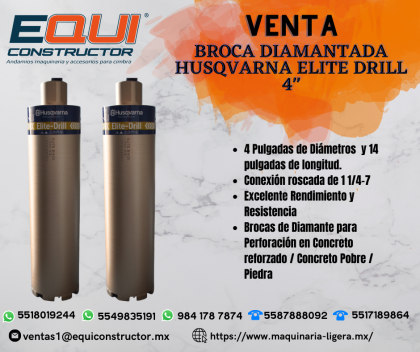BROCA DIAMANTADA HUSQVARNA ELITE DRILL 4”