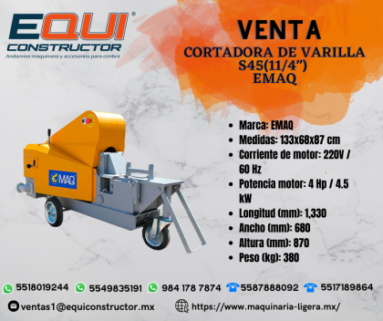 CORTADORA DE VARILLAS S45 (11/4) EMAQ.