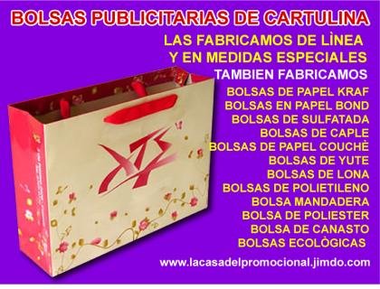 BOLSAS PUBLICITARIAS IMPRESAS A TODO COLOR CON TUS PRODUCTOS