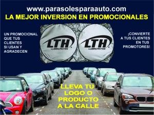 Parasoles Publicitarios Tipo Lente para auto impresos con tu logotipo.