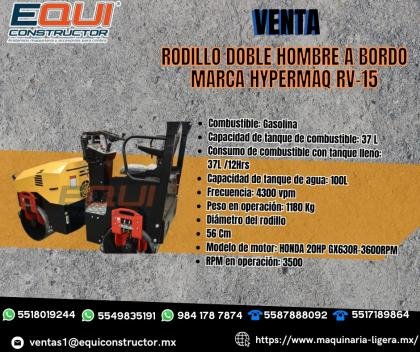 CAMPECHE Rodillo doble Hombre a bordo Hypermaq RV-15