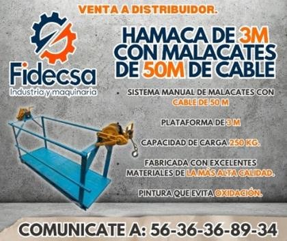 Hamaca de 3m con malacates (50 m) Mexico