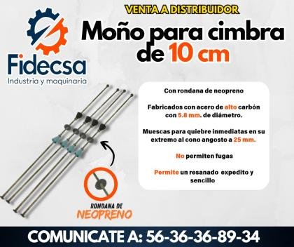 Moño para cimbra de 10 cm con rondana de neopreno