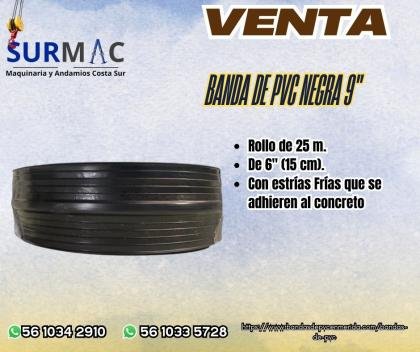 Banda de PVC negra 9” en Jalisco