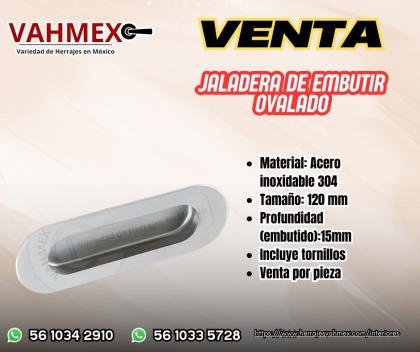 Jaladera de Embutir ovalado