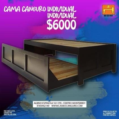 Cama Canguro individual - individual en Mty