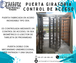 ????????PUERTA GIRATORIA CON SISTEMA DE CONTROL DE ACCESO????????