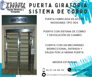 ????????PUERTA GIRATORIA SISTEMA DE COBRO????????