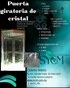 ???? PUERTA GIRATORIA DE CRISTAL ????