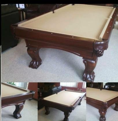 MESA DE BILLAR, DISEÑO PATAS DE GARRA.