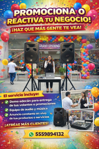 Audio y Edecanes para Promocionar tu Negocio | Promoción Profesional en CDMX